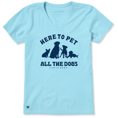 Life is Good Women's Pet All the Dogs Crusher Lite Tee