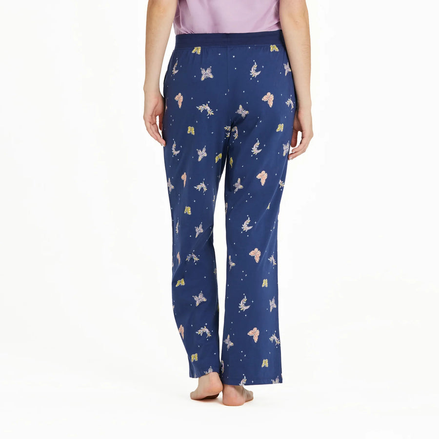 Life is Good Women's Celestial Butterfly Pattern Snuggle Up Sleep Pant