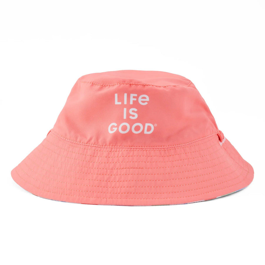 Life is Good Toddler Daisy Checkerboard Pattern Made in the Shade Bucket Hat