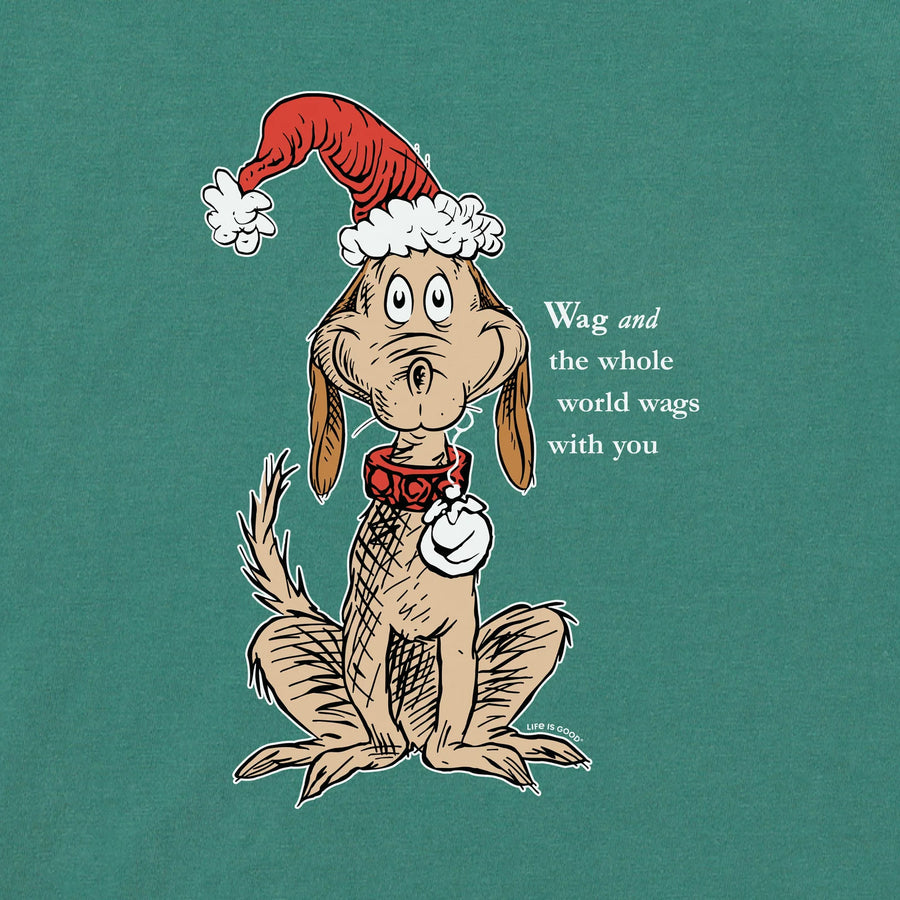 Life is Good Women's Max the World Wags with You Short Sleeve Crusher Tee