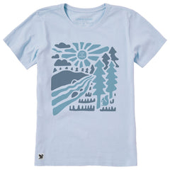 Life is Good Women's Mountain Stream Scene Crusher Tee