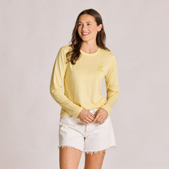 Life is Good Women's Stacked LIG Long Sleeve Sun Crusher Tee