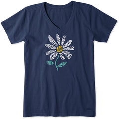 Life is Good Women's Superpowers Daisy Crusher Lite Vee