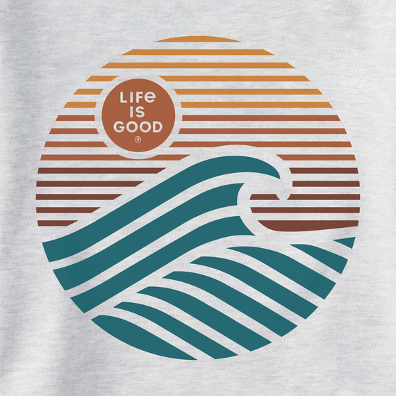 Life is Good Men's Linear Wave Simply True Fleece Hoodie