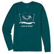 Life is Good Women's Jackie Ski Hammock Long Sleeve Crusher Tee