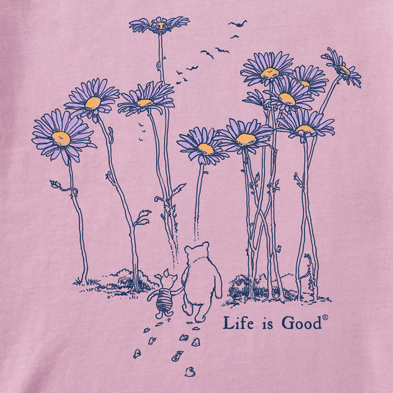 Life is Good Women's Winnie & Piglet Daisy Crusher Tee