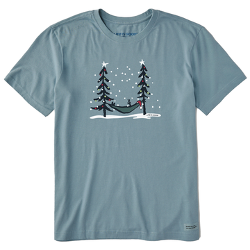Life is Good Men's Peace Out Snow Hammock Crusher Tee
