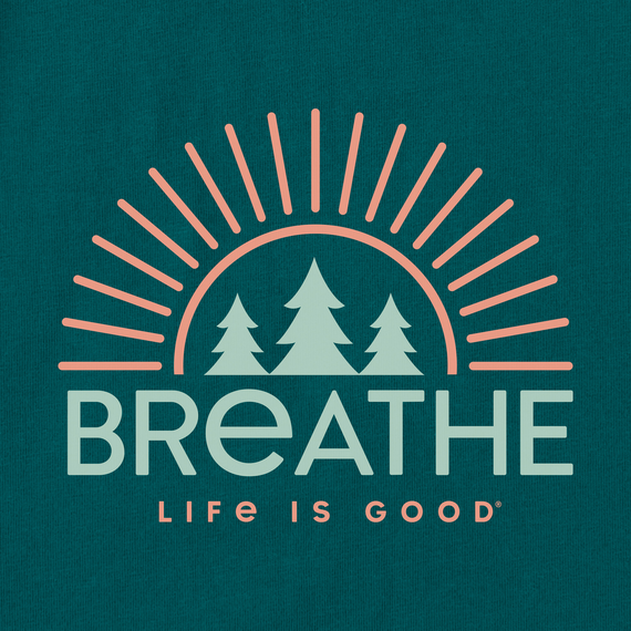 Life is Good Women's Breathe Forest Trees Long Sleeve Crusher Tee
