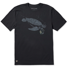 Life is Good Men's Beach Bound Turtle Crusher Lite Tee