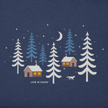 Life is Good Women's Winter Cabins Fox Crusher Tee