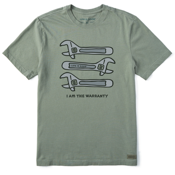 Life is Good Men's Vintage I Am the Warranty Wrenches Crusher Tee