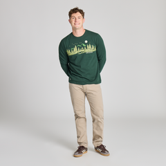 Life is Good Men's Moose in the Outdoors Long Sleeve Crusher Tee