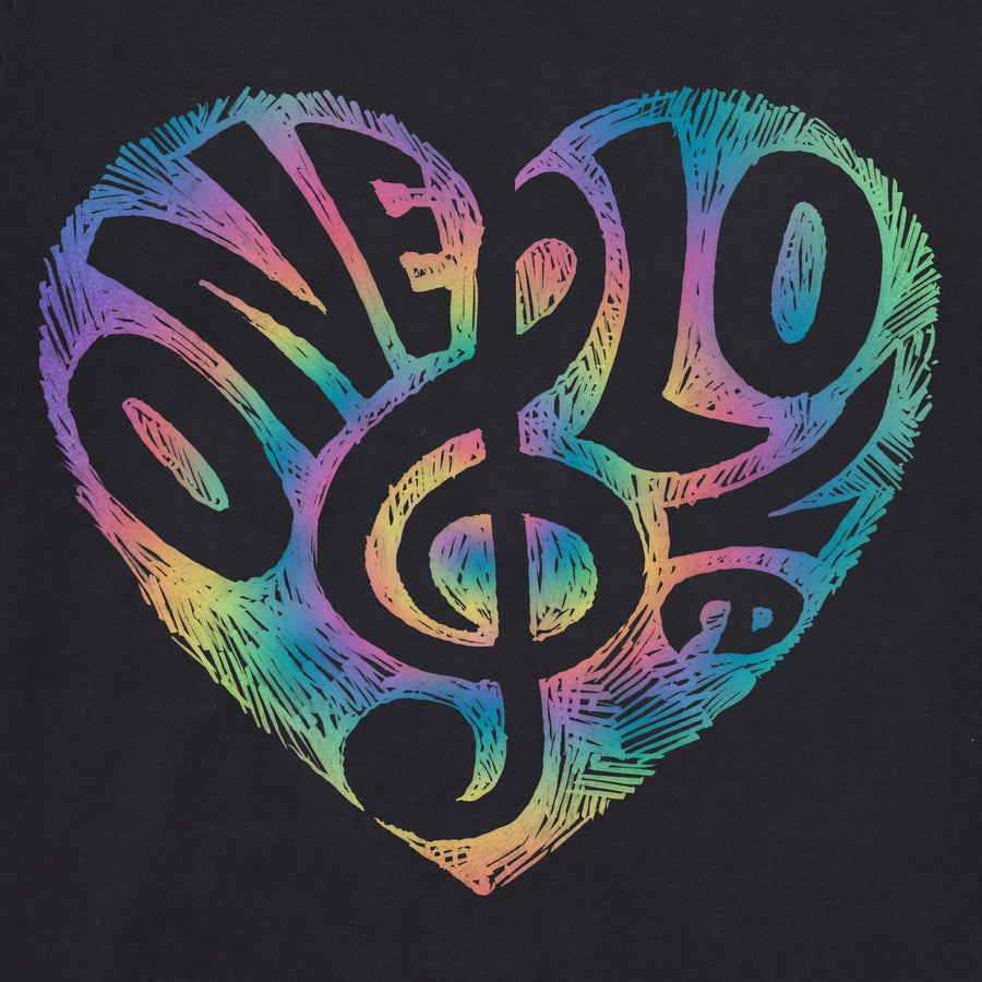 Life is Good Women's Tie Dye One Love Heart Crusher Lite Tee