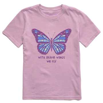 Life is Good Kids With Brave Wings Butterfly Crusher Tee