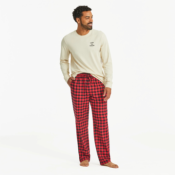 Life is Good Men's Buffalo Check Pattern Classic Sleep Pant