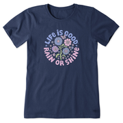 Life is Good Women's LIG Rain or Shine Flowers Crusher Lite Tee