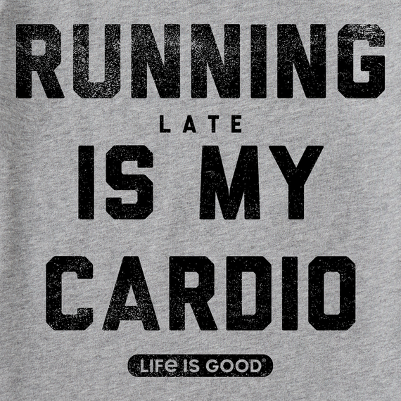 Life is Good Women's Athletic Running Late is my Cardio Crusher Lite Tee