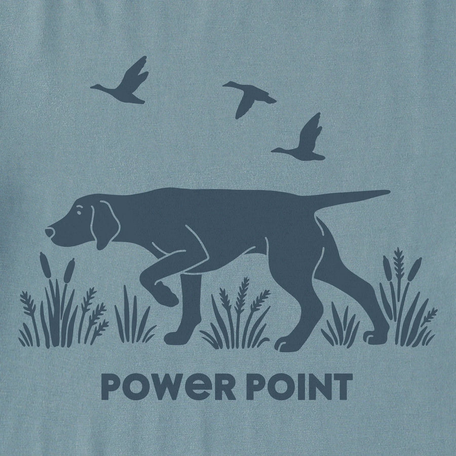 Life is Good Men's Power Point Hunting Dog Crusher Tee