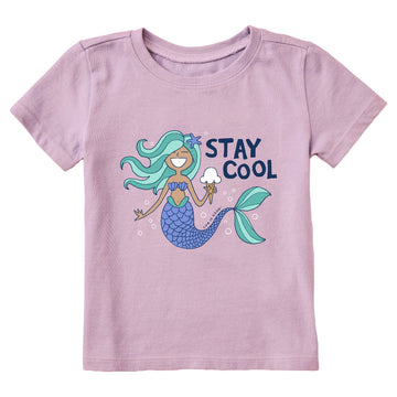 Life is Good Toddler Stay Cool Mermaid Short Sleeve Crusher Tee