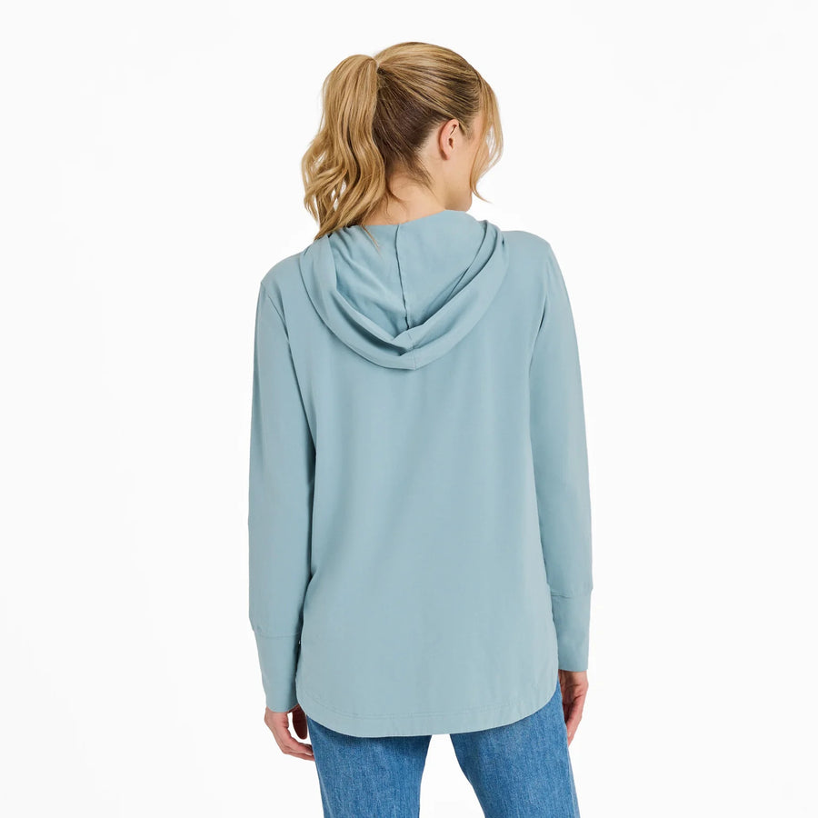 Life is Good Women's Keep it Simple Daisy Smile Crusher Flex Hoodie Tunic
