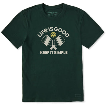 Life is Good Men's Keep it Simple Pickleball Short Sleeve Crusher Tee