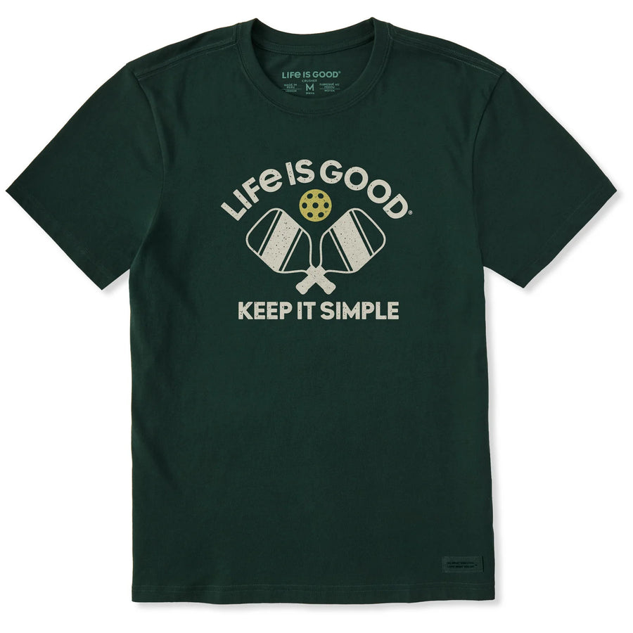 Life is Good Men's Keep it Simple Pickleball Short Sleeve Crusher Tee