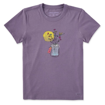 Life is Good Women's Flower Jar Crusher Tee