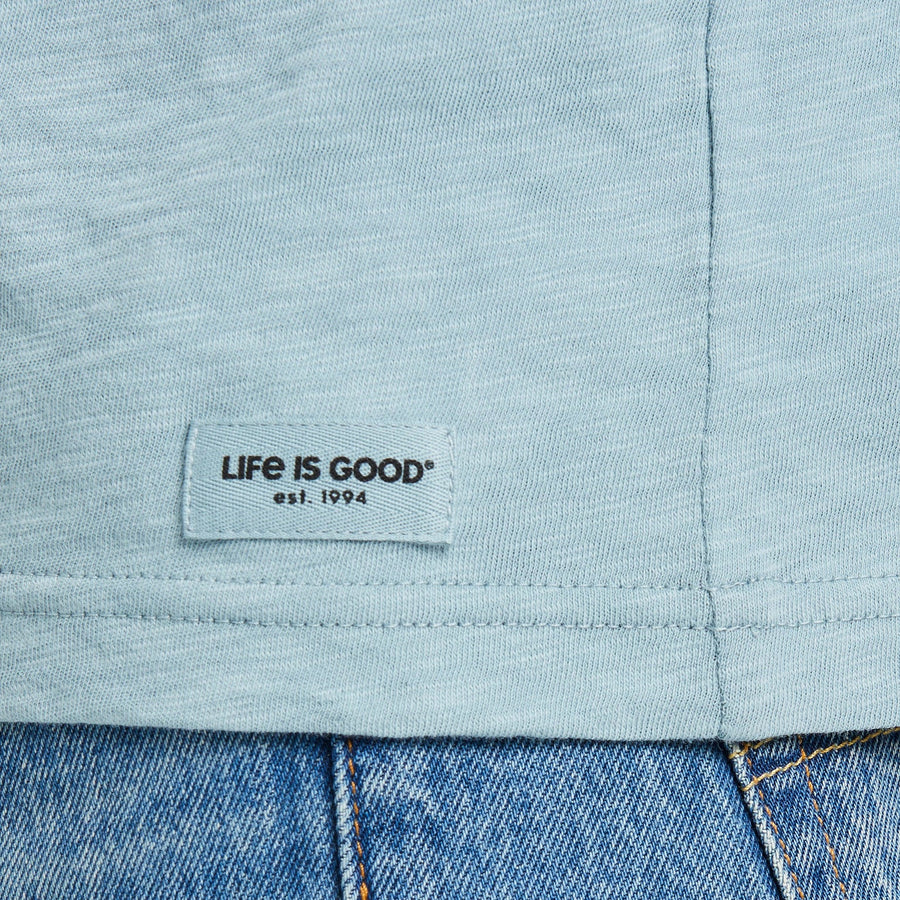 Life is Good Men's Art of Optimism Truck with Guitar Long Sleeve Slub Hoodie