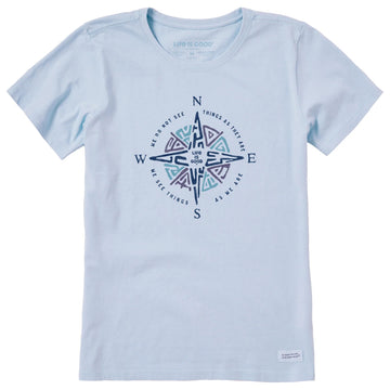 Life is Good Women's Tribal Compass Crusher Tee