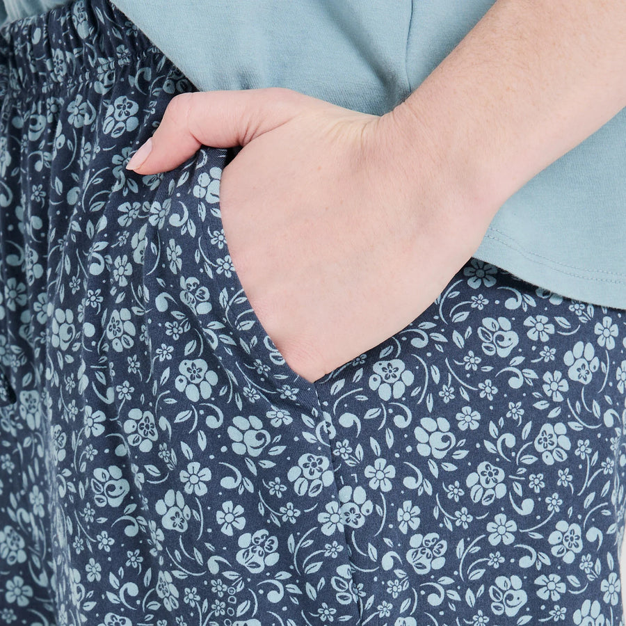 Life is Godo Women's Floral Paw Pattern Snuggle Up Sleep Pant