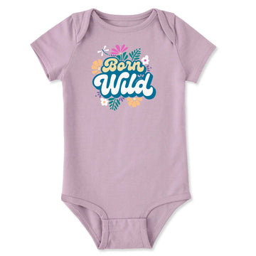 Life is Good Baby Born Wild Short Sleeve Crusher Bodysuit