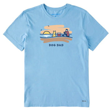 Life is Good Men's Jake Beach Dog Dad Short Sleeve Crusher Lite Tee