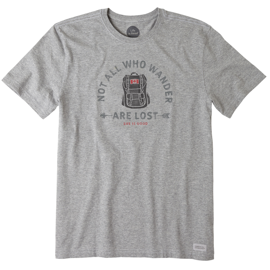 Life is Good Men's Not All Who Wander Canada Crusher Tee