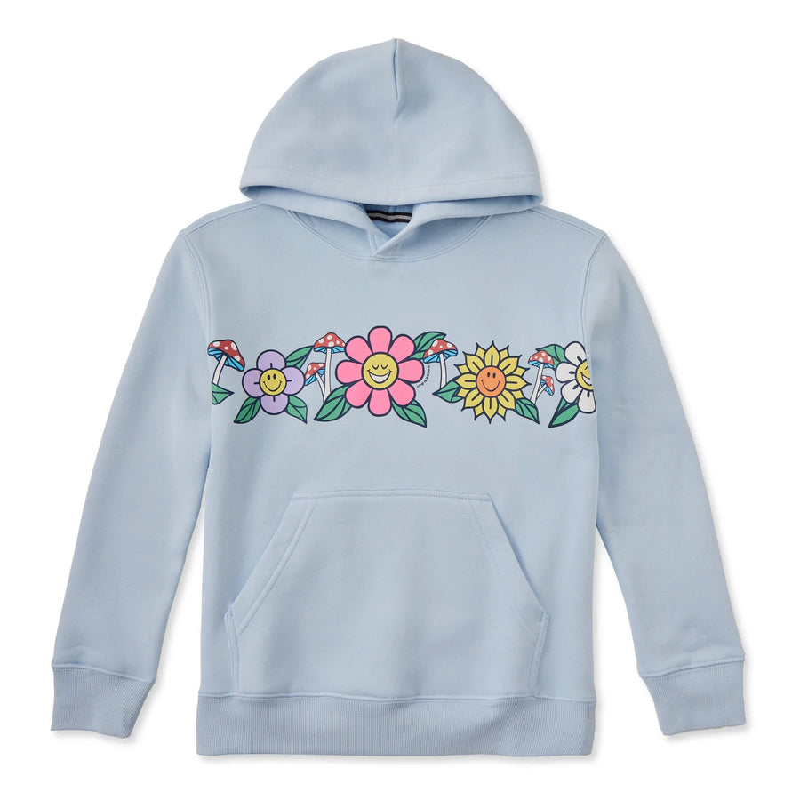 Life is Good Kids Flowers and Shrooms Good Vibes Fleece Hoodie