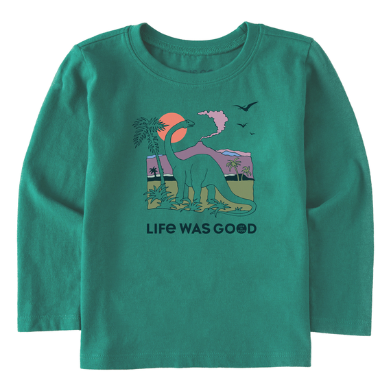 Life is Good Toddler Dinosaur Life was Good Long Sleeve Crusher Tee