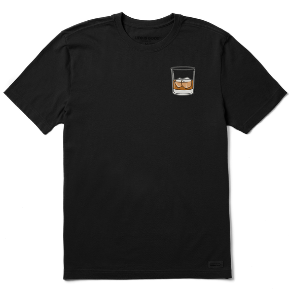 Life is Good Men's Clean Whiskey Glass Crusher Tee