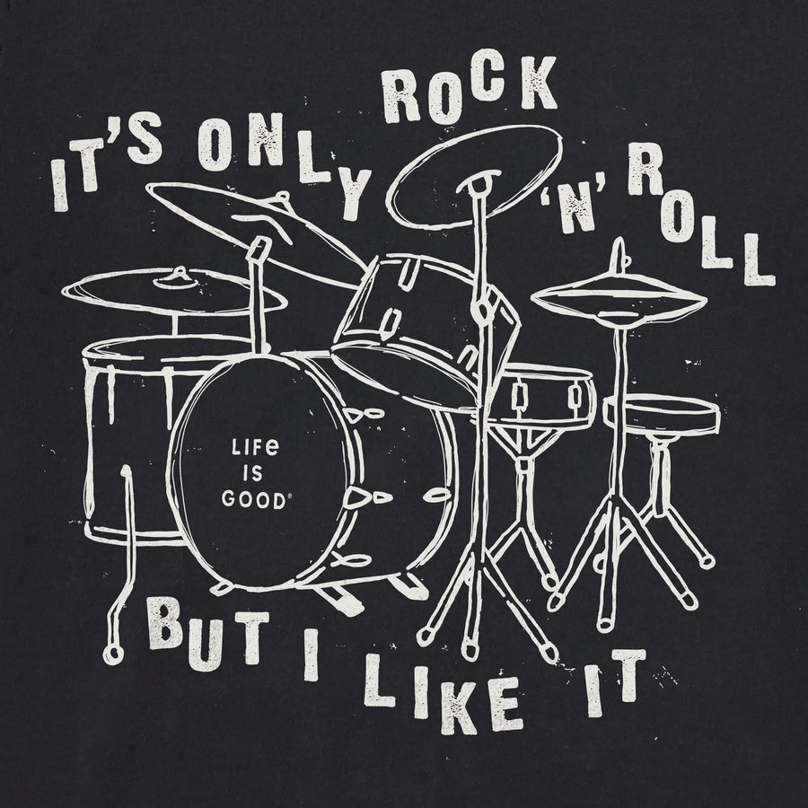Life is Good Men's Rock n Roll Drum Crusher Lite Tee