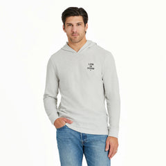 Life is Good Men's Positive Lifestyle Tuna Fish Long Sleeve Slub Hoodie