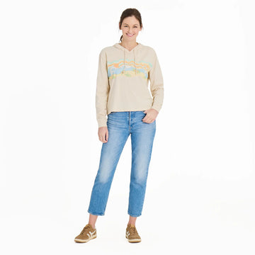 Life is Good Women's Gone To The Beach Crusher Boxy Hoodie