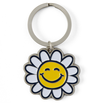 Life is Good Happy Smile Daisy Kind Keychain