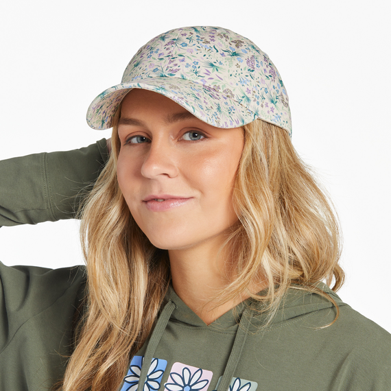 Life is Good Botanical Butterfly Pattern Chill Cap
