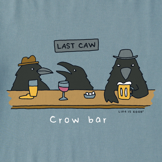 Life is Good Men's Crow Bar Last Caw Crusher Lite Tee