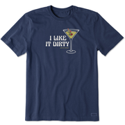 Life is Good Men's I Like it Dirty Martini Crusher Tee