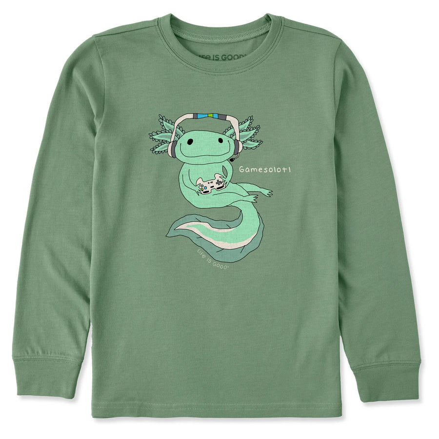 Life is Good Kids Gamesolotl Long Sleeve Crusher Tee