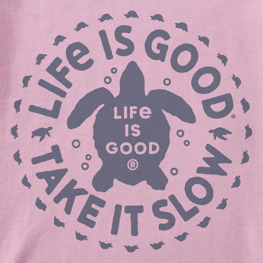 Life is Good Women's Take it Slow Turtle Crusher Vee