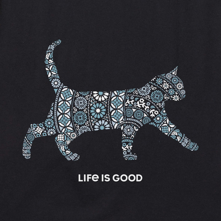 Life is Good Women's Cat Mosaic Crusher Vee