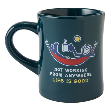 Life is Good Not Working Hammock Diner Mug