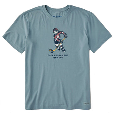 Life is Good Men's Puck Around and Find Out Short Sleeve Crusher Tee