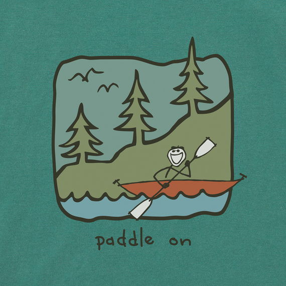 Life is Good Men's Quirky Paddle On Crusher Lite Tee