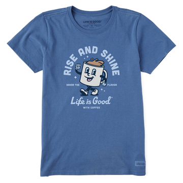 Life is Good Women's Rise and Shine Coffee Crusher Tee